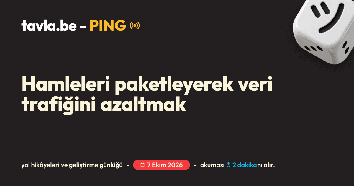 Hamleleri paketleyerek veri trafiğini azaltmak için Ping kapak görseli